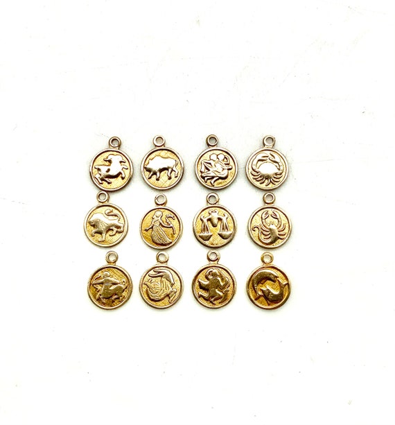 Tiny gold zodiac sign  Vintage leo necklace  Litt… - image 8