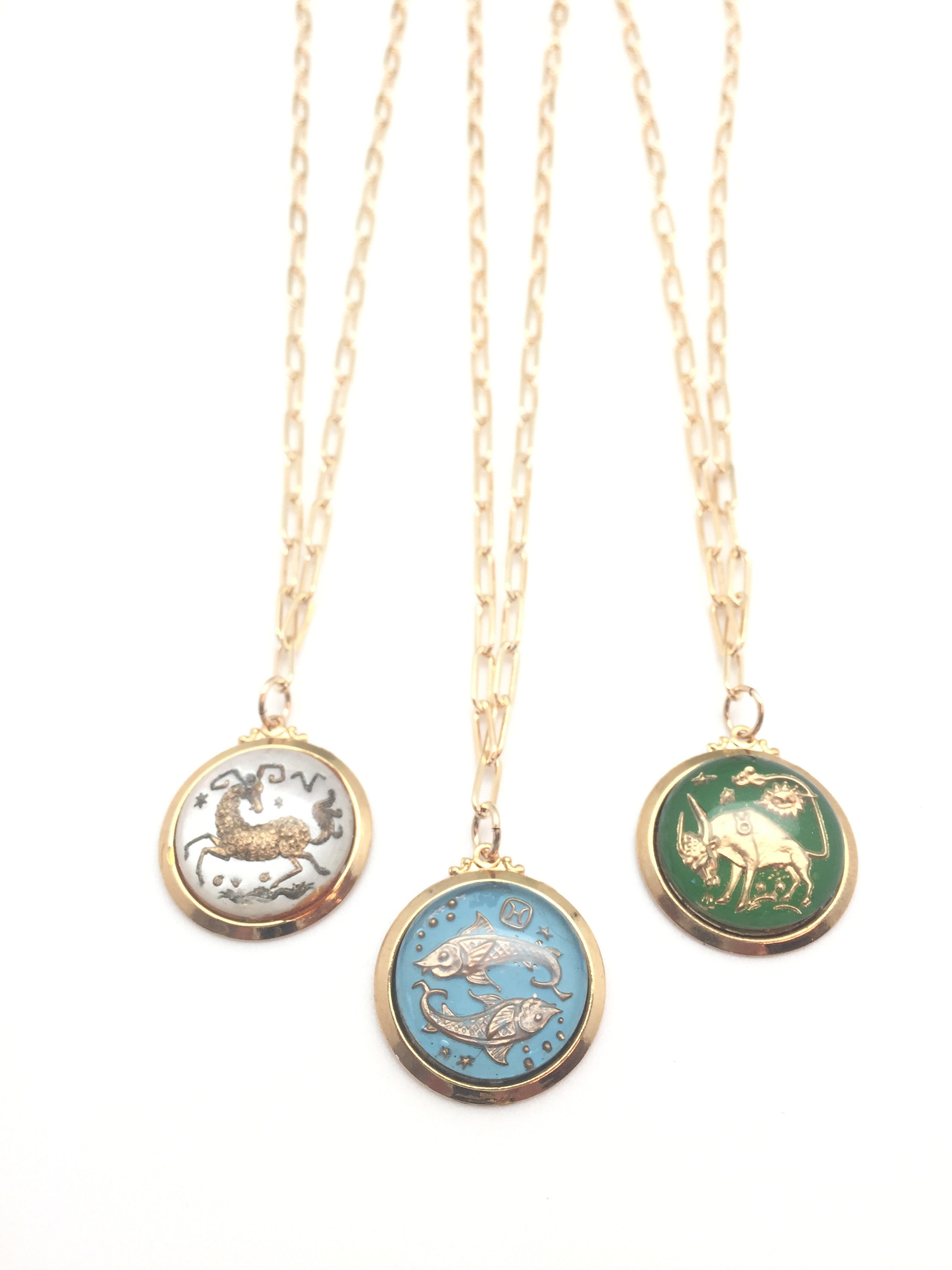 Vintage zodiac necklace vintage astrological sign horoscope | Etsy