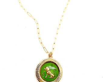 Beauty-inside 100% Real s925 Sterling Silver Gold Color Zodiac Leo Lion Sun Star Pendant r Fashion Choker Pendant Necklace for Women Beauty-inside 100% Real s925 Sterling Silver Gold Color Zodiac Leo Lion Sun Star Pendant r Fashion Choker Pendant Necklace for Women