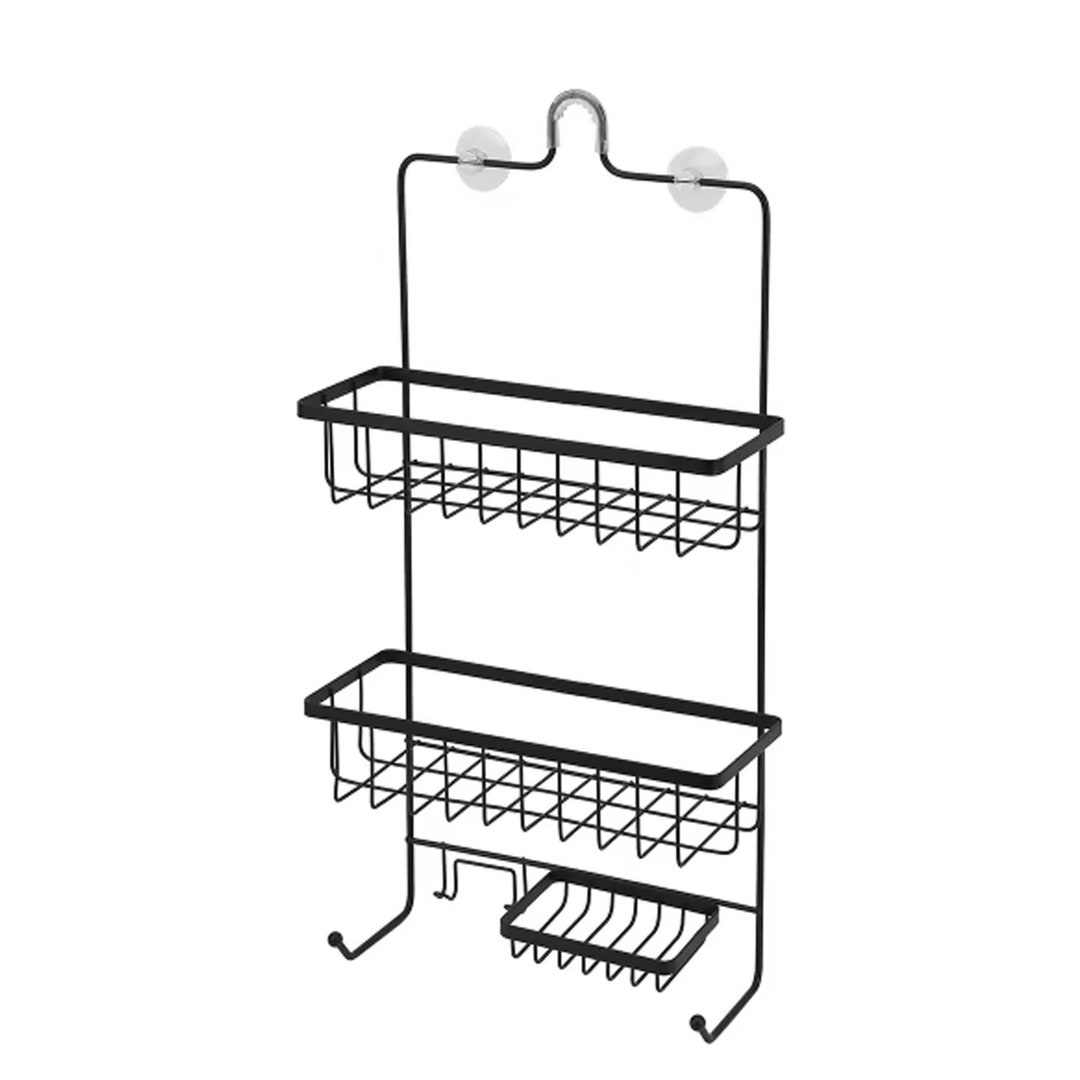 Modern Black Bathroom Shower Caddy Bathroom Wall Mounted Etsy