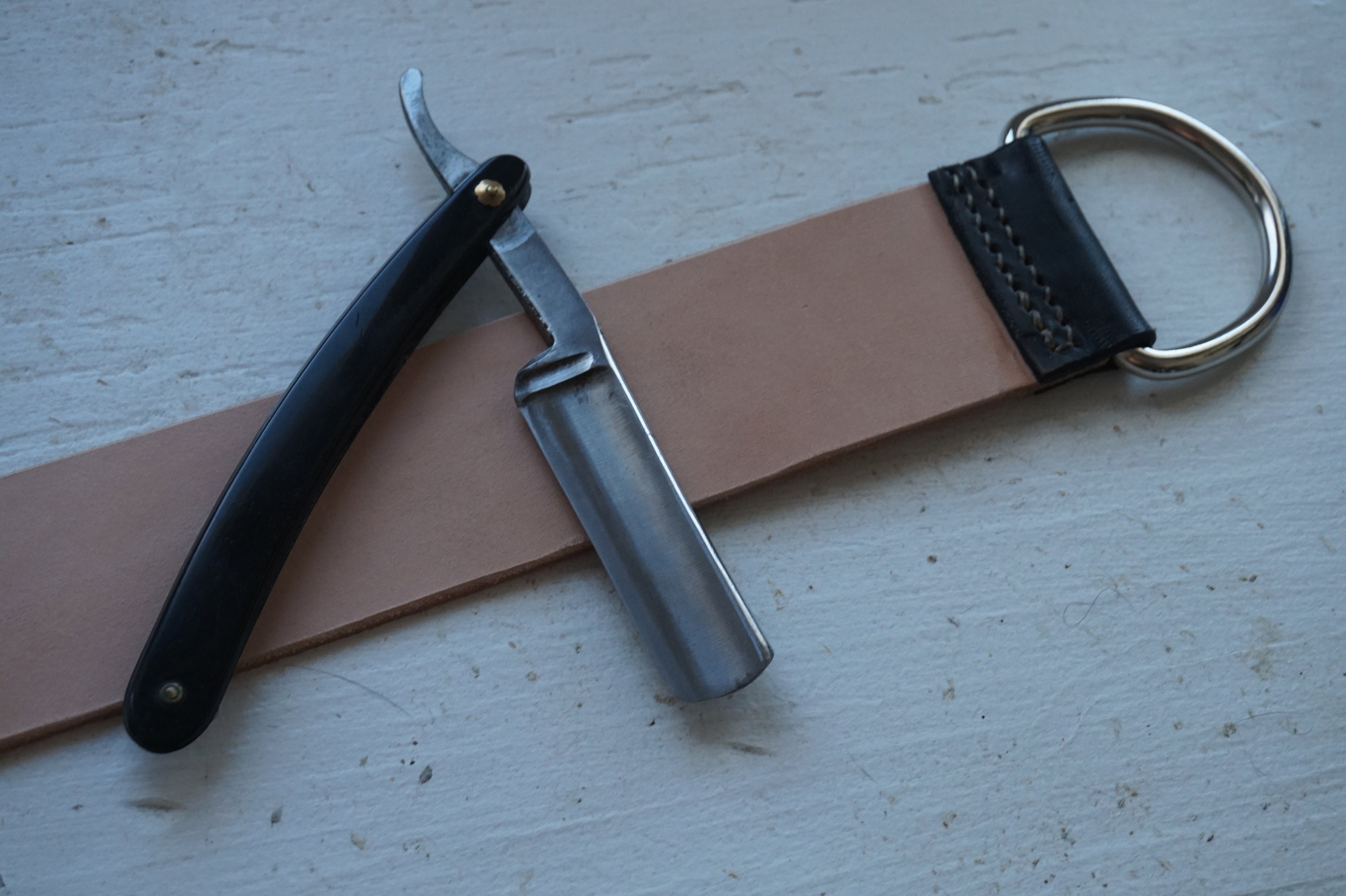 Leather razor strop handmade Etsy