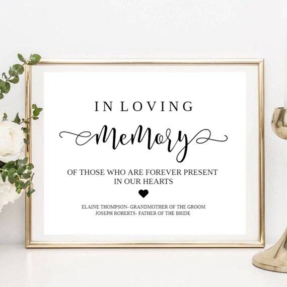 Loving Memory Sign Memorial Sign Wedding Memory Sign In Etsy Loving Memory Sign Memorial Sign Wedding Memory Sign In Etsy