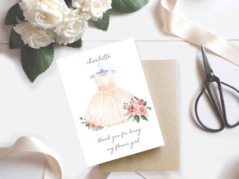 Pale Cream Ivory Roses Personalised Wedding Thank You Cards