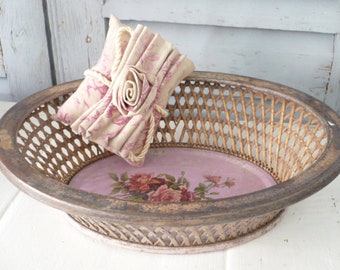 French enamel Bread Basket