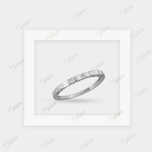 14k White Gold Minimalist Diamond Ring in US Size 6, Gold Band Ring, Band Ring, Rings for Women, Minimalist Gold Ring, Gold Dainty Ring