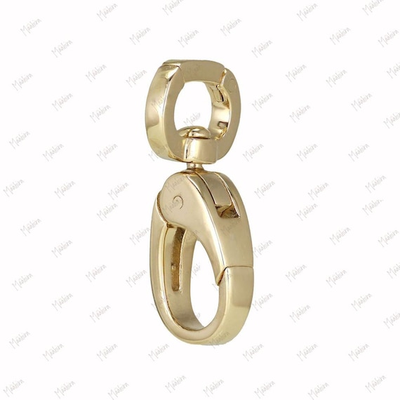 14k Yellow Gold Lobster Clasp Connector, 7x11mm Charm Enhancer
