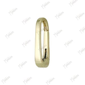 14k Solid Yellow Gold Rectangle Clicker Charm Enhancer 20x8mm, clicker charm connector, gold charm holder, charm connector, connectors
