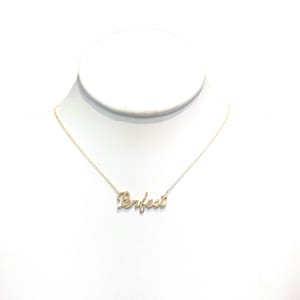 14k Yellow Gold Diamond Perfect Name Necklace, Personalized Name necklace, Custom Name Necklace, Diamond name necklace, Name necklace