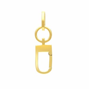 14k Solid Gold Spring Lock Clicker Charm Connector, Clicker Connector, Charm Connector, Jewelry Connector, Necklace Connector
