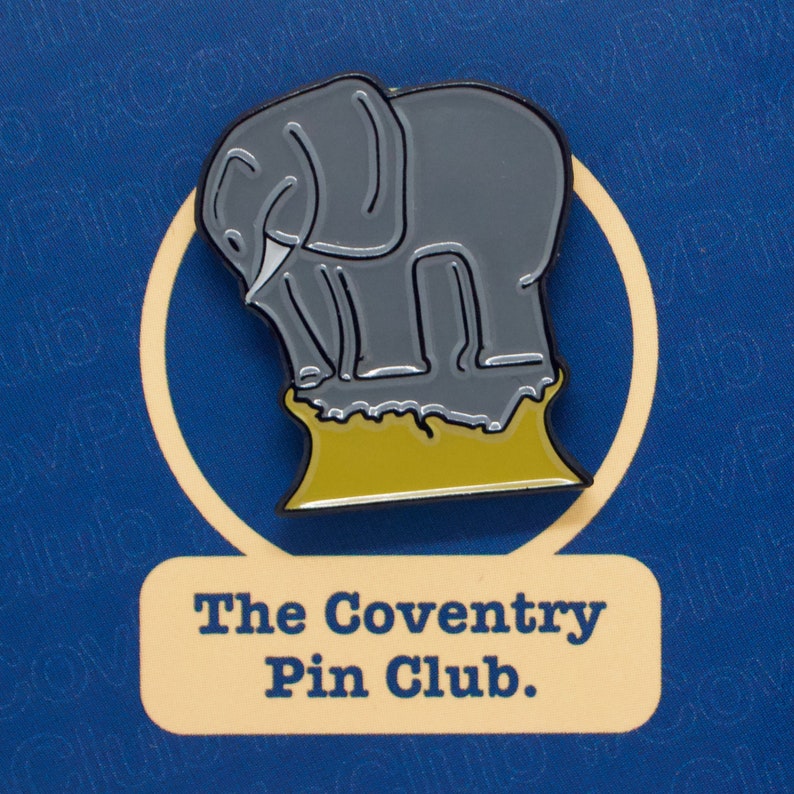 Elephant Bollard Coventry pin badge image 2