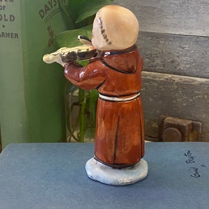 Vintage Violin Playing Monk Figurine | Hand Painted in Japan Musical ...