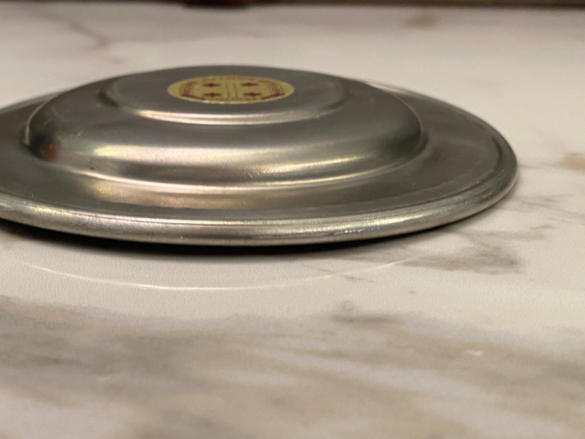 Vintage Swiss Pewter Demitasse Cup & Saucer Ernst Schweizer Zinn