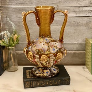 Moser Amber Vase - Etsy