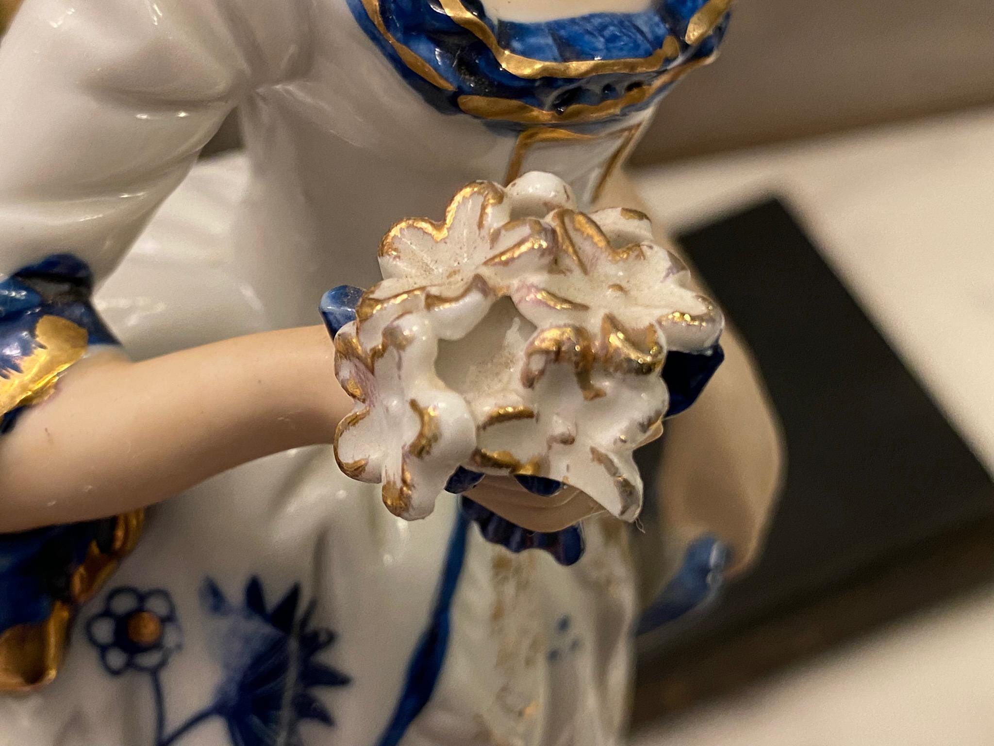 Vintage Victorian Couple by Norleans Japan | Blue and White