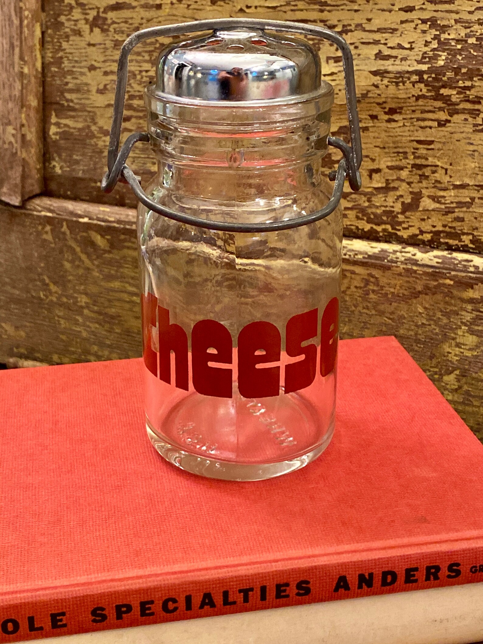 Vintage Glass Cheese Shaker Retro Parmesan Cheese Jar Cool Etsy