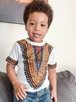 Kleding Jongenskleding Tops & T-shirts T-shirts T-shirts met print Boys African Custom Design Handmade Real Wax Dashiki Print Israelite Clothing Etsy Clothing DIY Father & Son Wedding Shirt 