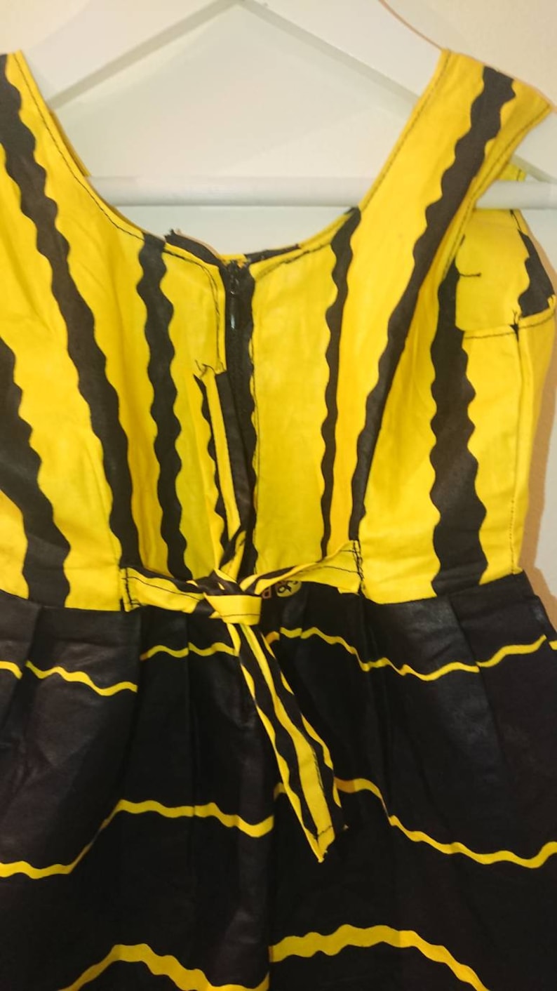 wasp Girls summer dress kids Halloween costume African print dress girls dress Kwanzaa