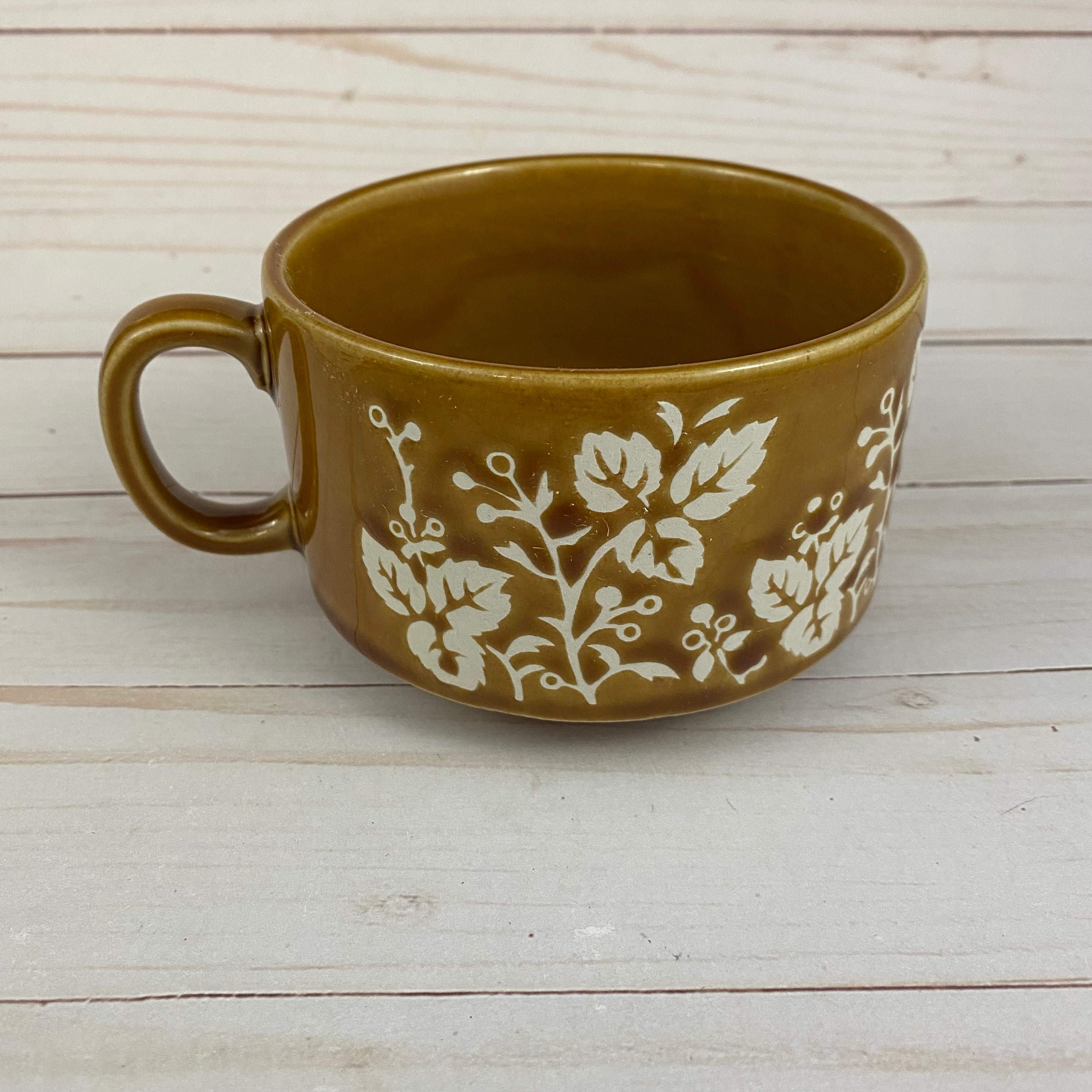 LOUIS VUITTON Brown Monogram Ceramic Coffee Tea Cup Mug RARE at 1stDibs