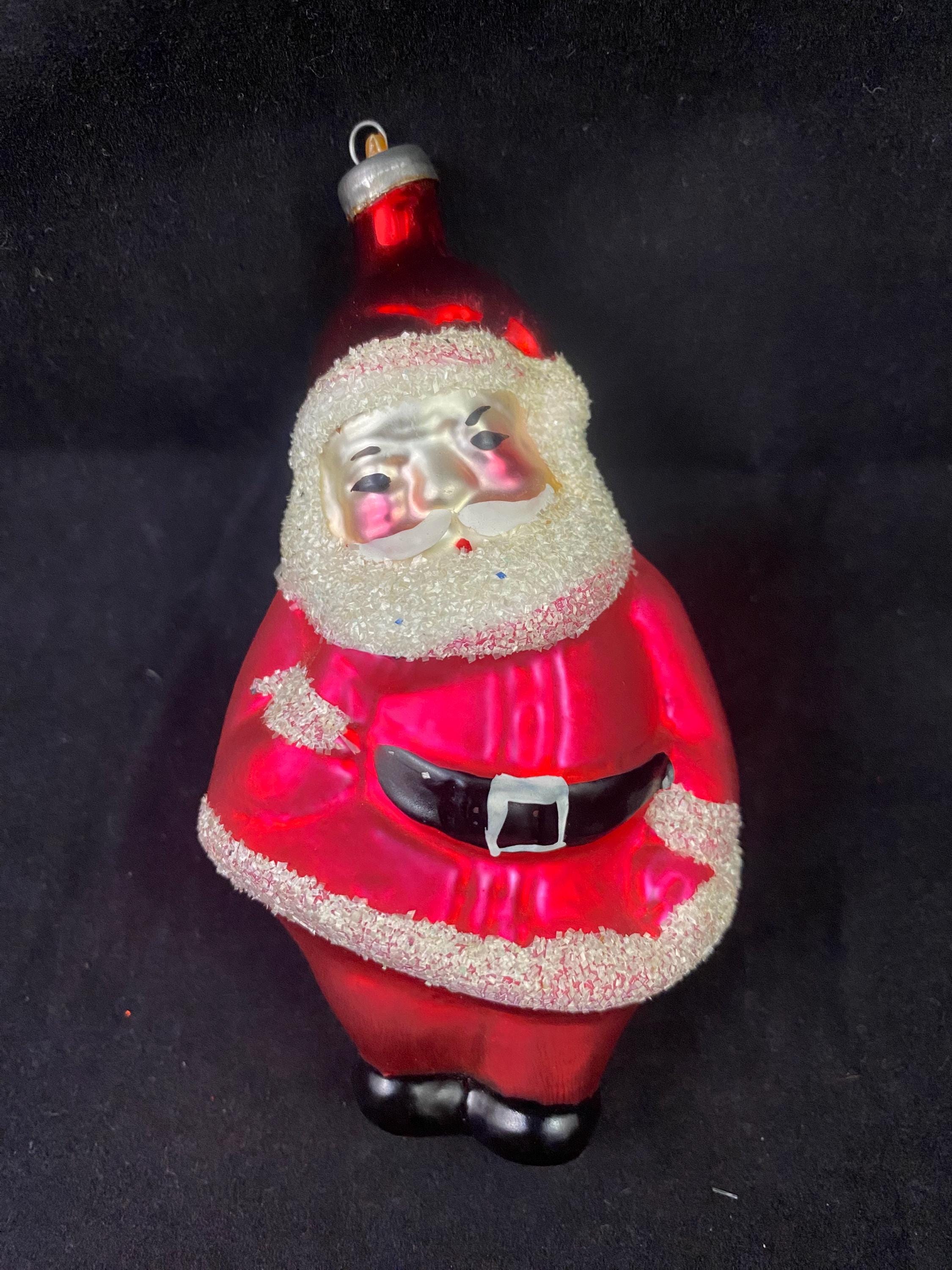 ヴィンテージ サンタクロース 吹きガラス クリスマスオーナメント