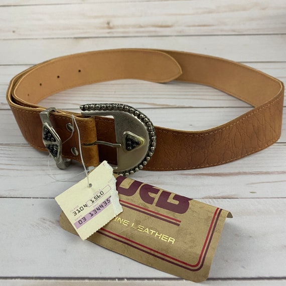 NWT Vintage DEB Fashion Leather Belt Boho 70s 80s… - image 2