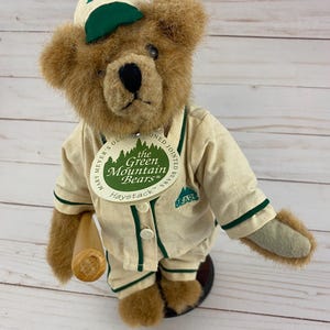 Osito de peluche articulado de béisbol Mary Meyer de 1993, modelo VTG, Green Mountain HAYSTACK