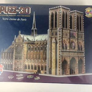 Puzz 3D Brand New Sealed 1996 Puzz-3D Notre Dame de Paris Cathedral  952 pieces 