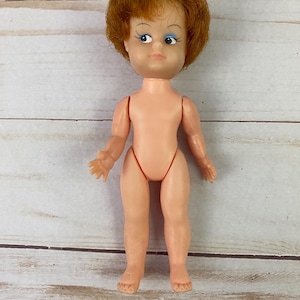 Vintage 1970 Uneeda Kim Doll Magic Growing Hair Red Auburn 5&quot; READ