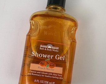 Vintage Bath & Body Works Peach Nectar Shower Gel 8 oz SEE DESCRIPTION