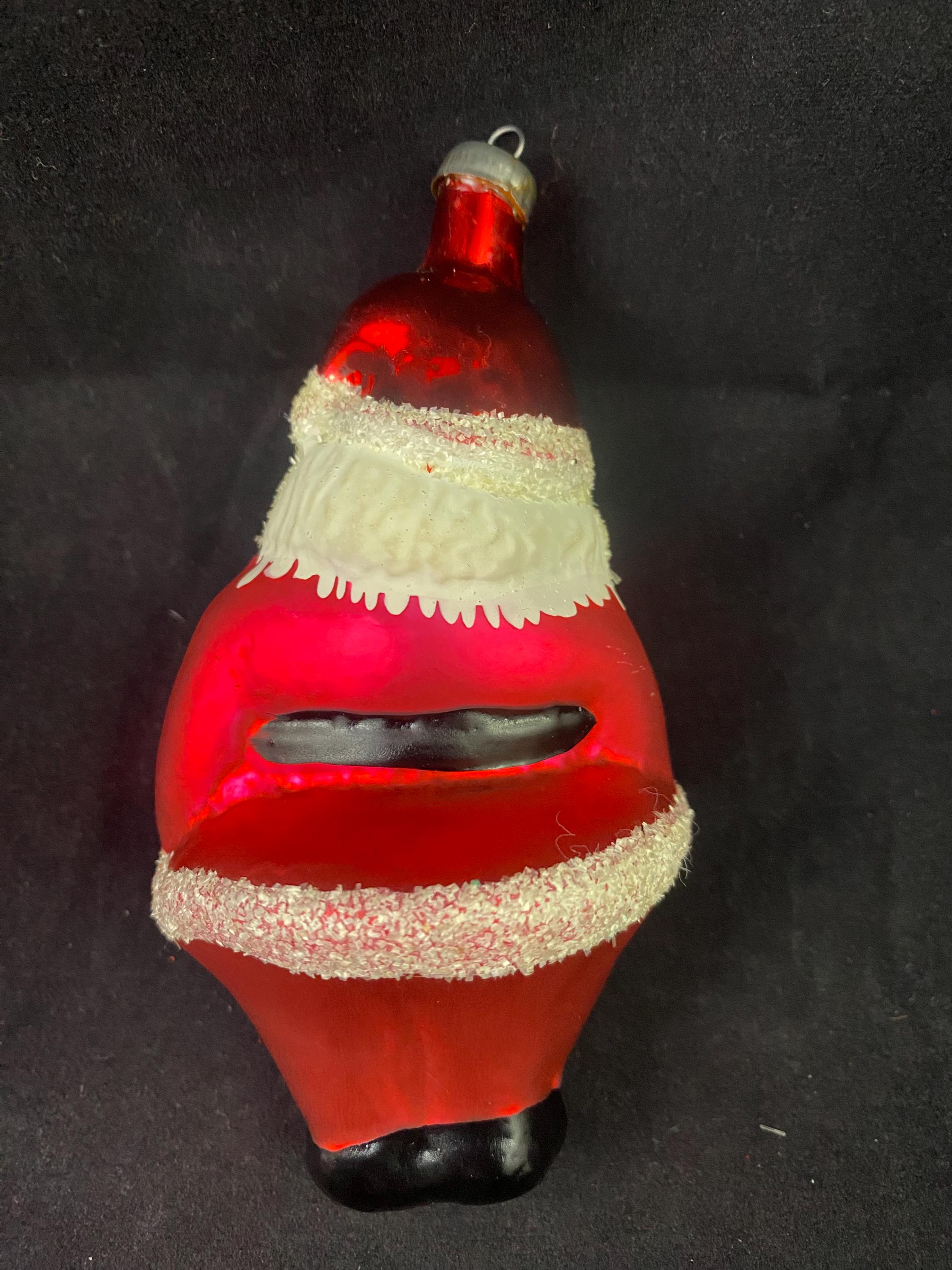 ヴィンテージ サンタクロース 吹きガラス クリスマスオーナメント