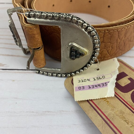 NWT Vintage DEB Fashion Leather Belt Boho 70s 80s… - image 7