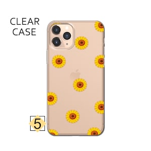 Sonnenblume Blumen klare Handyhülle, weiche TPU Abdeckung, K48 5