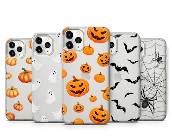 Halloween Geist Fledermäuse Spinne Klare Handyhülle, K65