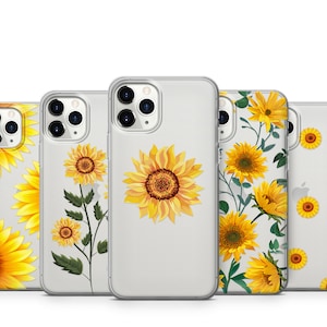 Sonnenblume Blumen klare Handyhülle, weiche TPU Abdeckung, K48 Bild 1