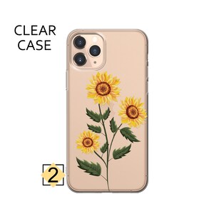 Sonnenblume Blumen klare Handyhülle, weiche TPU Abdeckung, K48 2