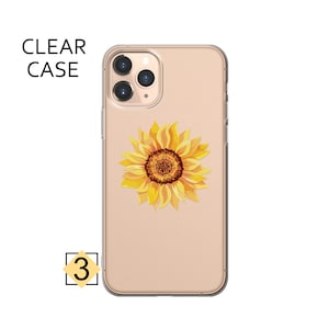 Sonnenblume Blumen klare Handyhülle, weiche TPU Abdeckung, K48 3