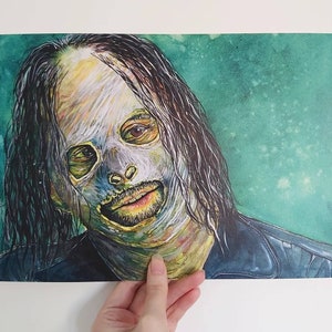 Whisperer Negan The Walking Dead Aquarell Malerei Kunstdruck