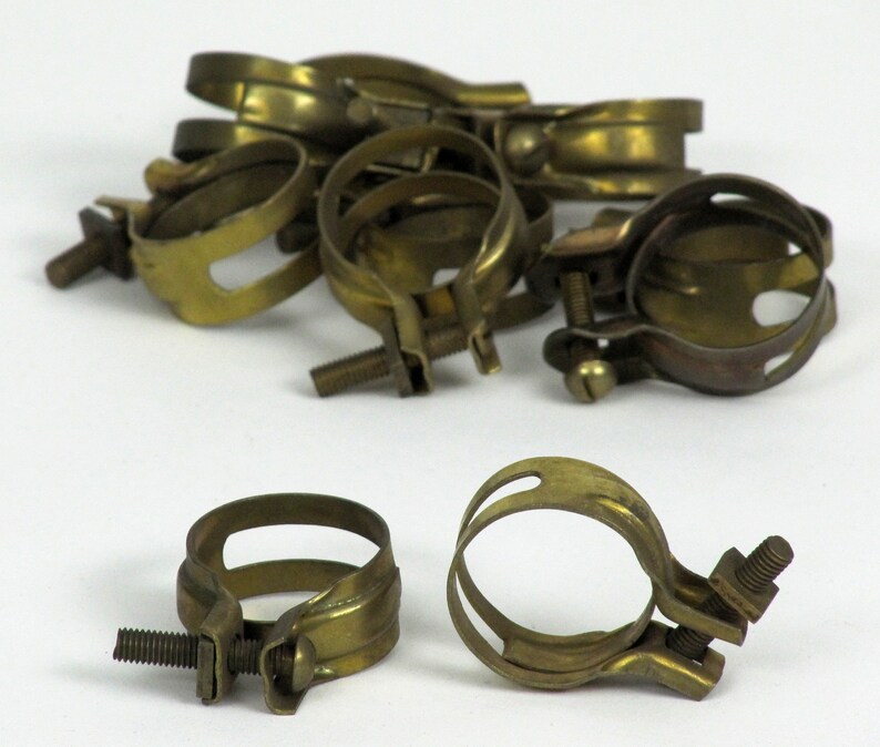 Retro hose clamp brass yellow chromated clamp hose Etsy