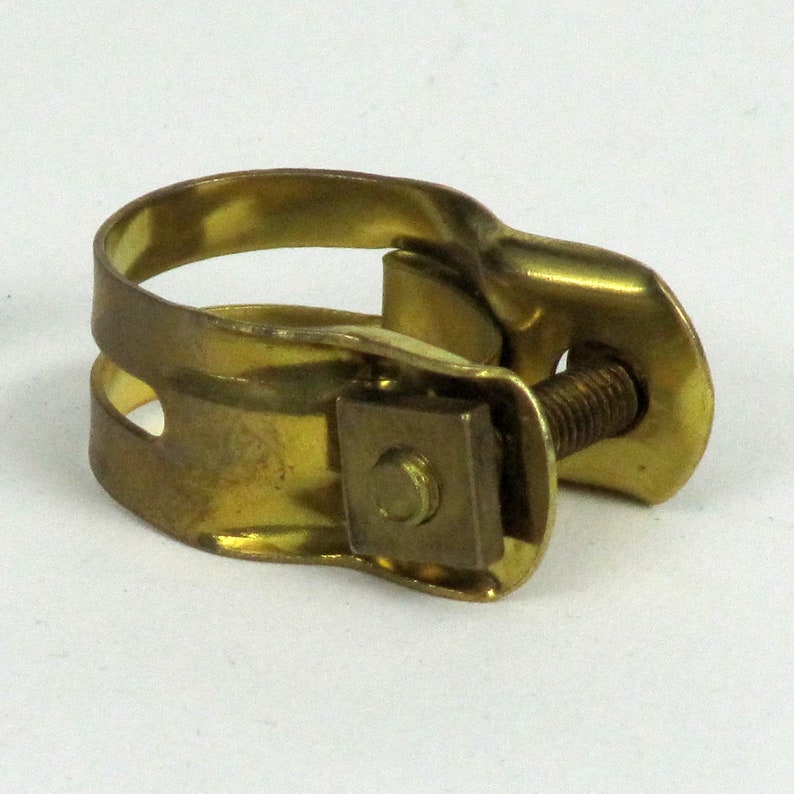 Retro hose clamp brass yellow chromated clamp hose Etsy