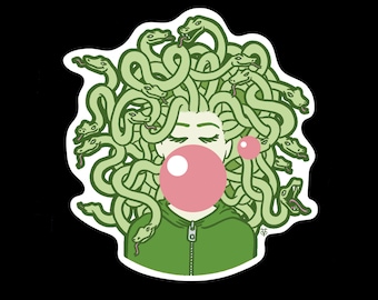 Teenage Medusa vinyl sticker