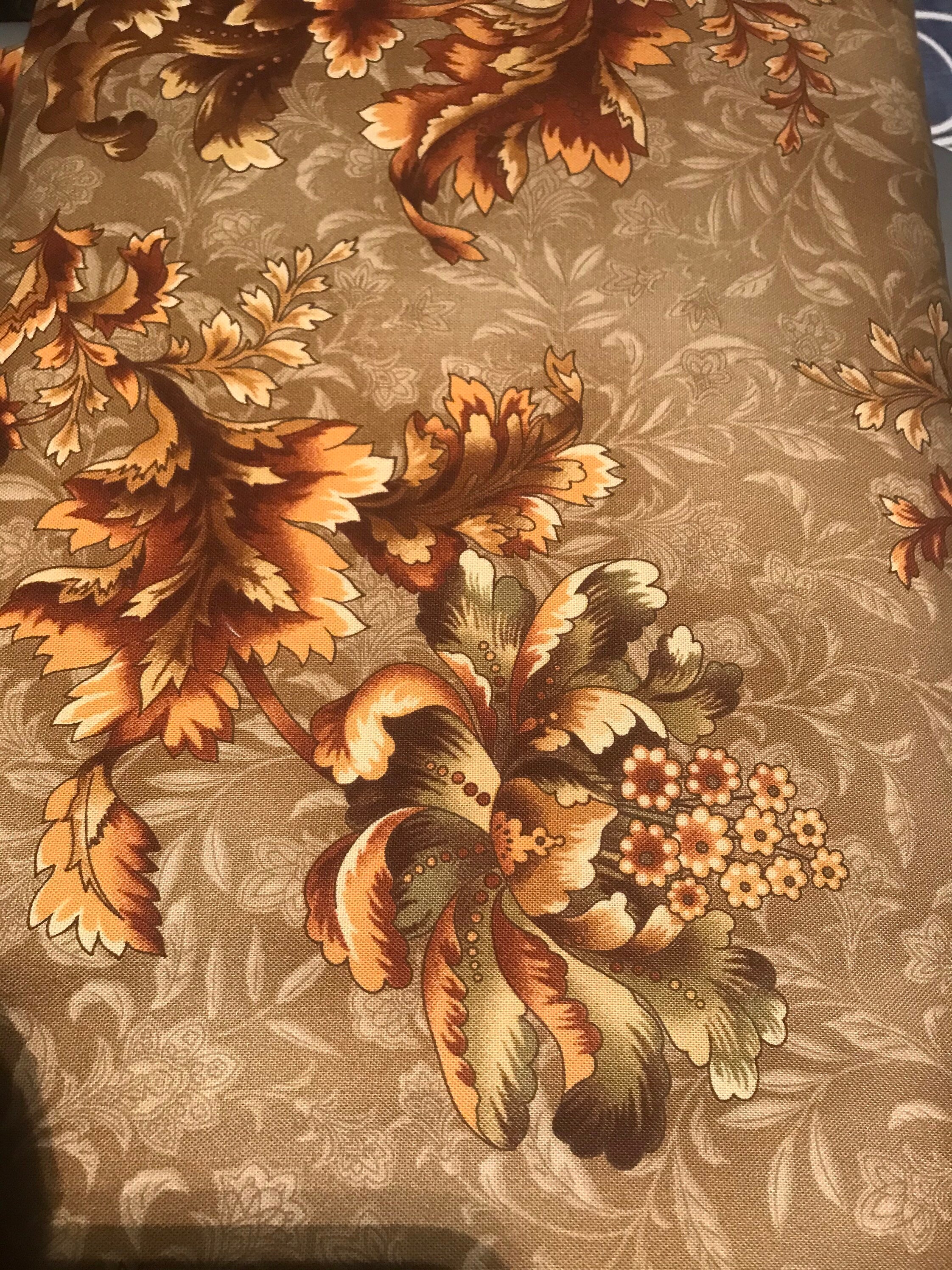 Robert Kaufman Fabric La Scala BTY Tan Floral Fabric by the Etsy UK