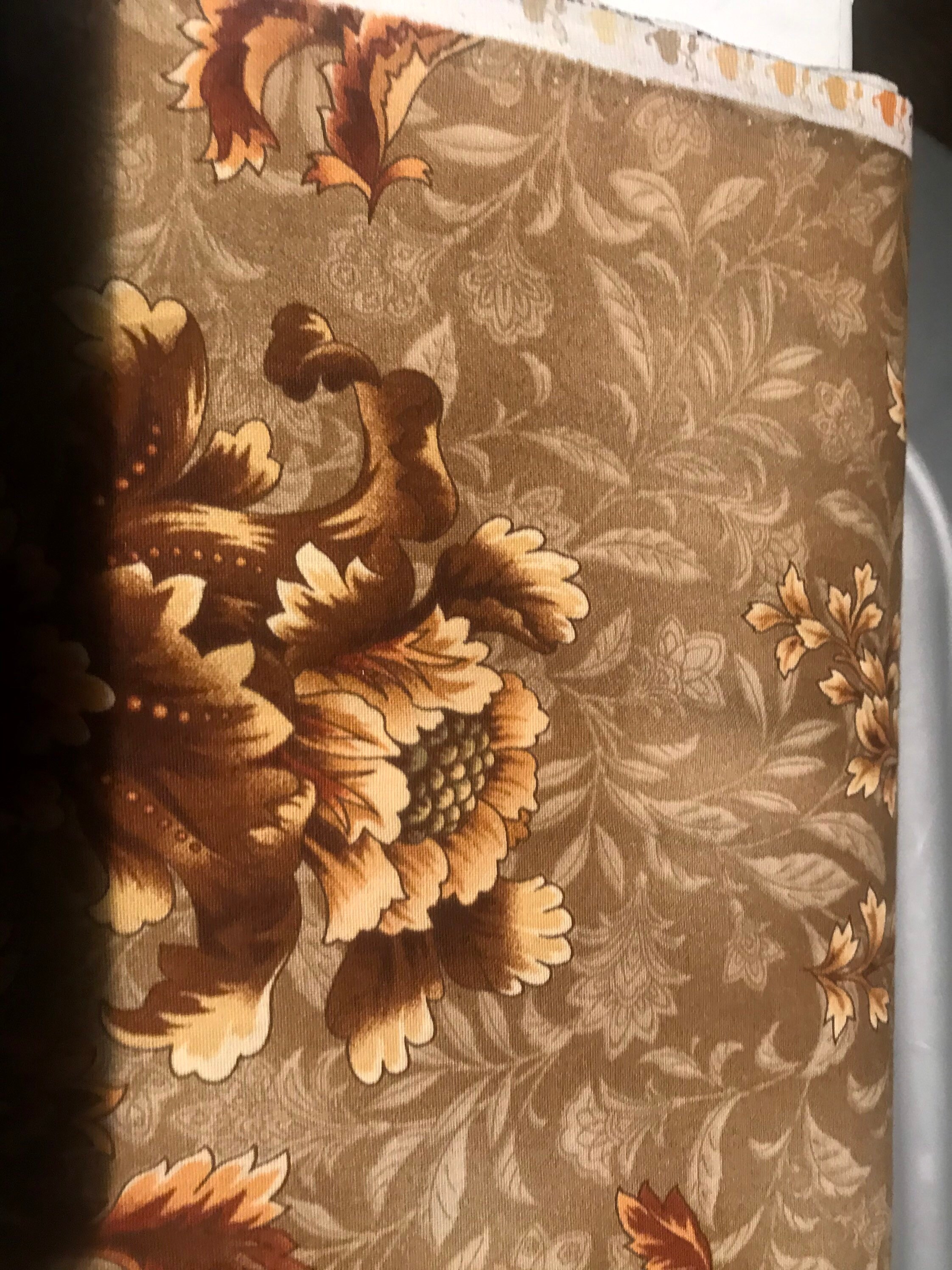 Robert Kaufman Fabric La Scala BTY Tan Floral Fabric by the Etsy UK