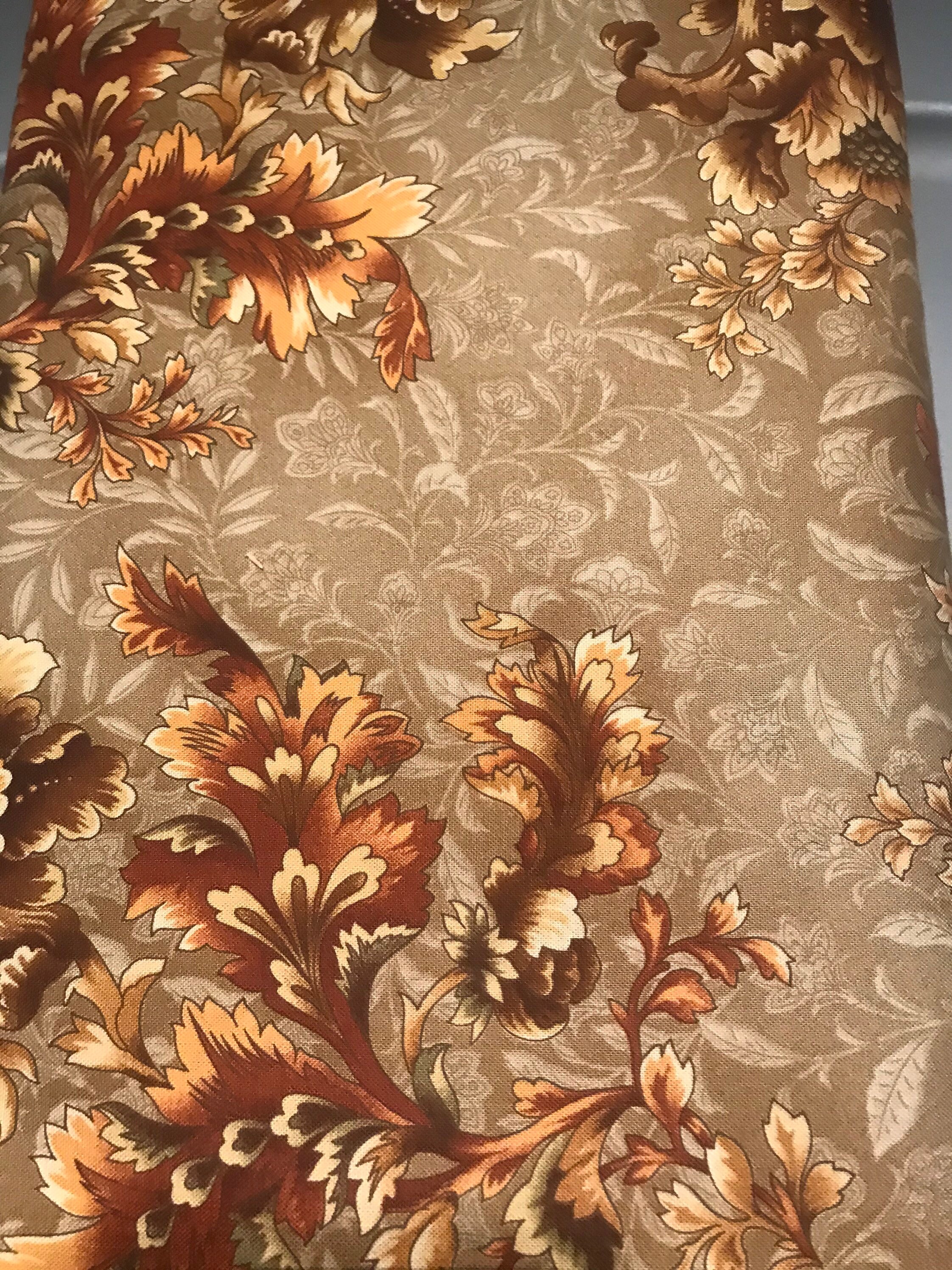 Robert Kaufman Fabric La Scala BTY Tan Floral Fabric by the Etsy UK