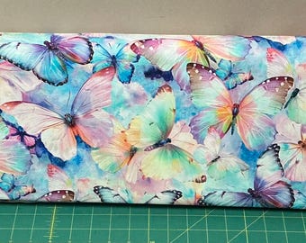 Watercolor Butterfly Cotton Fabric – Timeless Treasures Rainbow Print, Quilting Yardage
