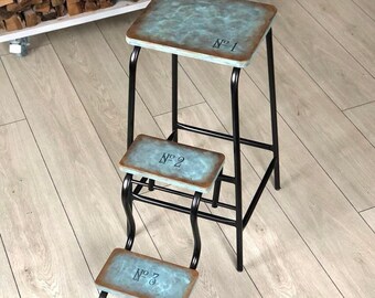 Step stool. Wooden step ladder. Library steps. Bar stool. Plant stand. Fold out step stool. Outdoor furniture. Dining chairs