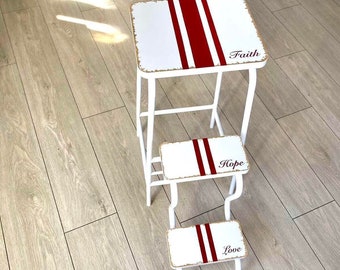 Adult step stool. Kitchen stepladder. Bathroom chair. Library stool. Convertible chair. Foot Stool. Wood 3 step ladder. Pantry step ladder