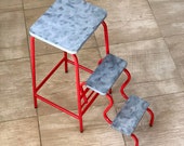 Folding Step Stool. Industrial Step Ladder. Bar stool. Accent chair.