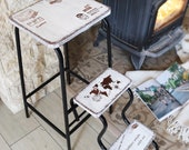 Step stool chair, Step stool adult, Plant Stand, Blanket Ladder, Kitchen Island, Bed side table, Step ladder, Farmhouse Ladder, World map