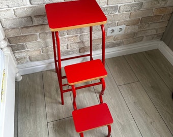 Bar stool, Folding step ladder for kitchen island, Closet step stool, Unique furniture, Kitchen Accessories, Counter stool, Dining chair