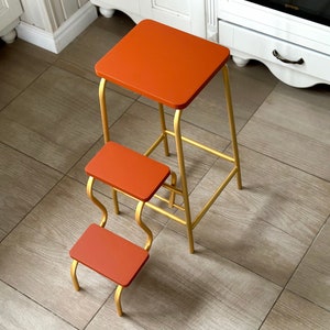 Folding step stool