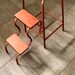 Vintage Library Steps: Bookshelf Decor, Step Stool for Plant Stand, Bar ...